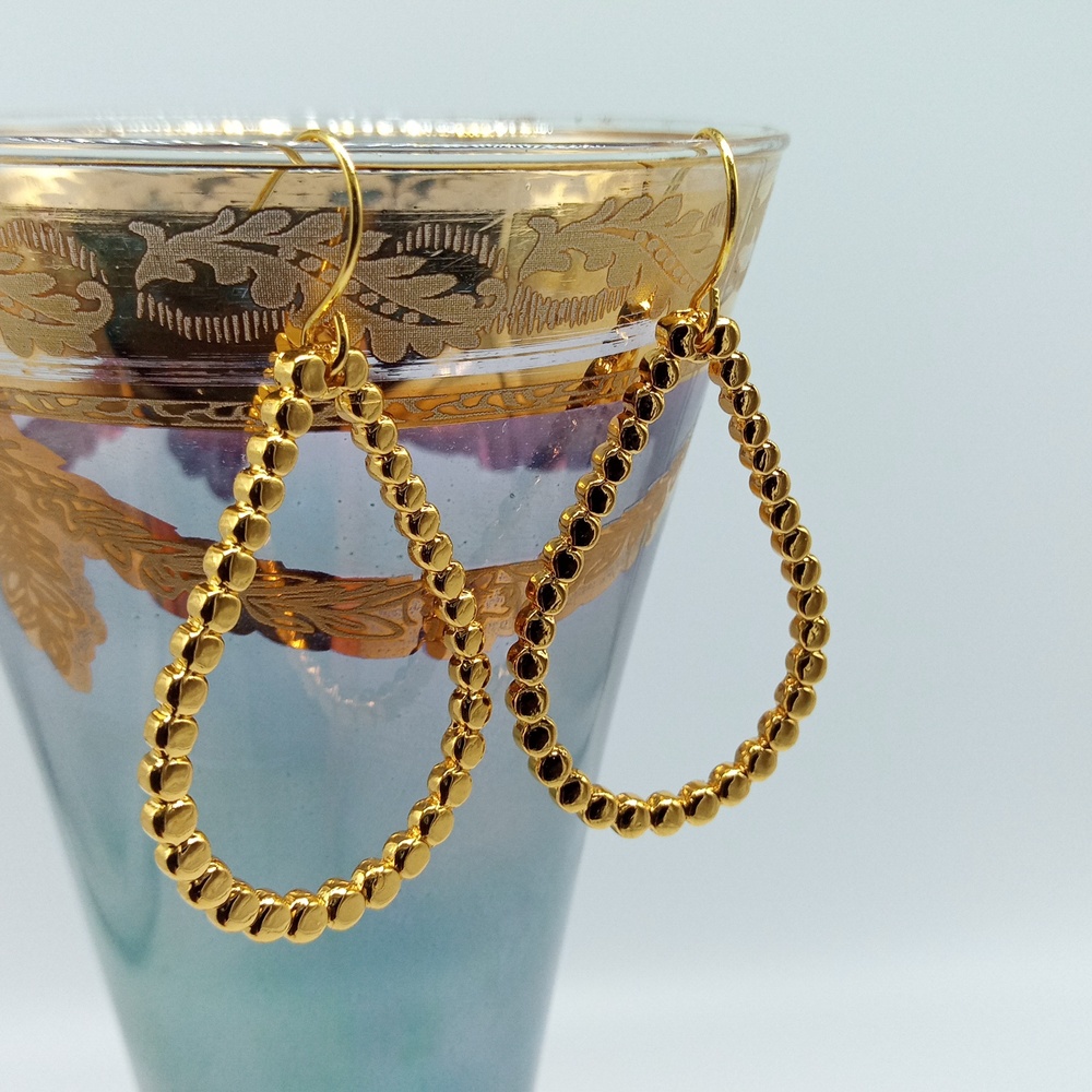 New | 18K Gold Plated | Tear Drop Earrings